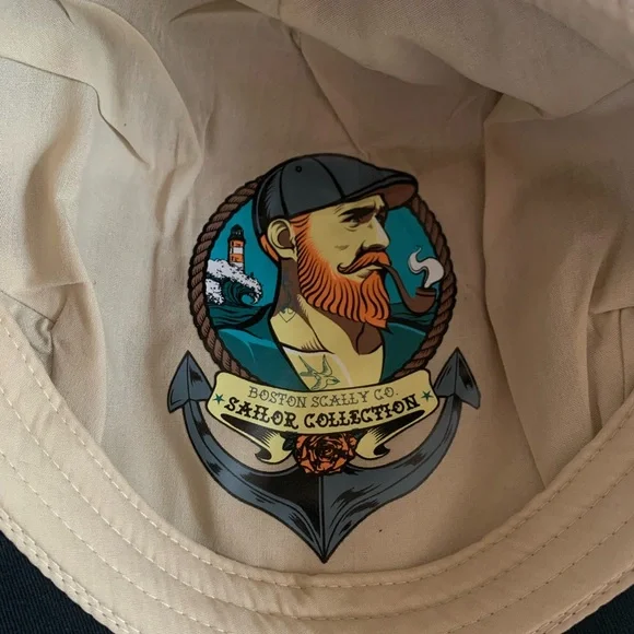 NWOT Men’s Boston Scally Co. Sailor Edition Cap Grey - Picture 4 of 4